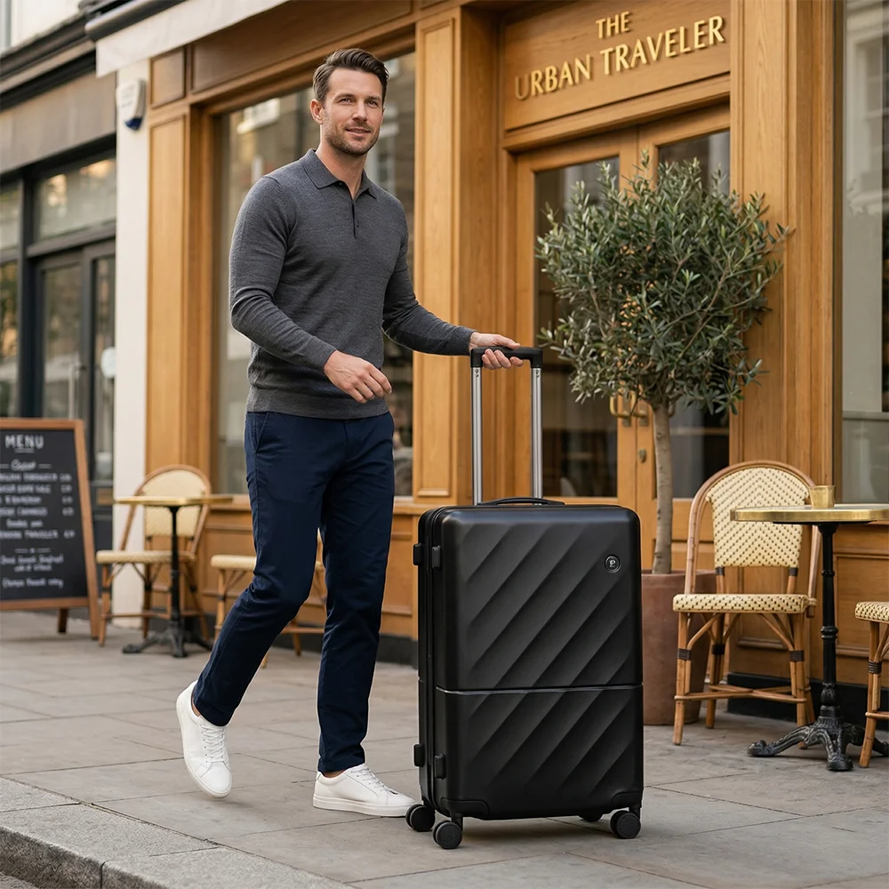 LOUIS POLO SoftSquare 28-Inch Hard Shell Trunk Luggage