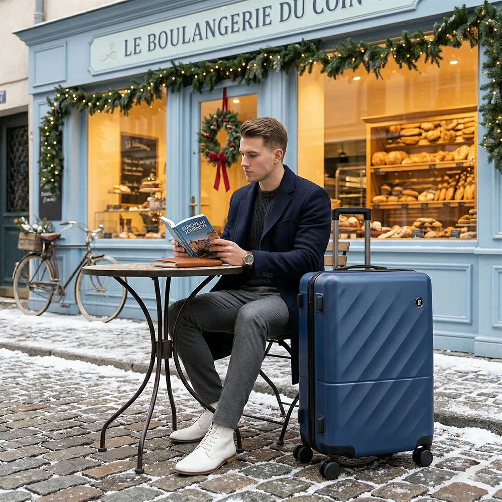 LOUIS POLO SoftSquare 24-Inch Hard Shell Trunk Luggage