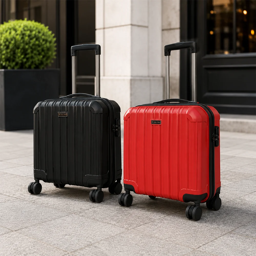 Louis Polo The Attaché 17" Overnighter Cabin Trolley – Business Carry-On with Laptop Storage & Spinner Wheels