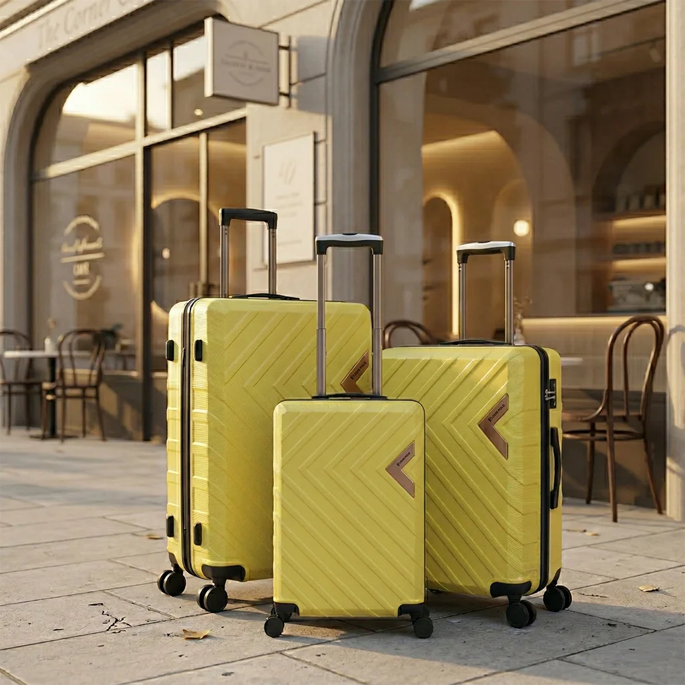 LOUIS POLO VZOOM 3-Piece Luggage Set (20", 24", 28") – Lightweight Hard Shell Spinner Suitcases